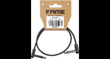 Fame BFP/45 Patch Cable Flat 450mm (Black) - Stereo patch kabel