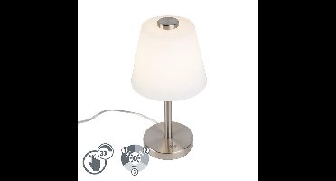 TRIO EMERALD - Tafellamp - Nikkel mat - incl. 1x SMD 4,5 W - 4-stappen TOUCH
