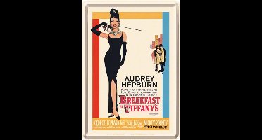 Audrey Hepburn - Breakfast At Tiffany's Metalen Postkaart