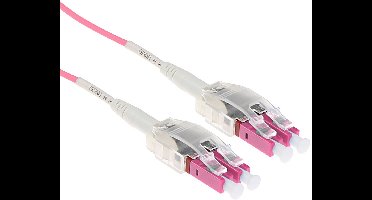 ACT 15 meter Multimode 50/125 OM4 Polarity Twist patchkabel met LC connectoren