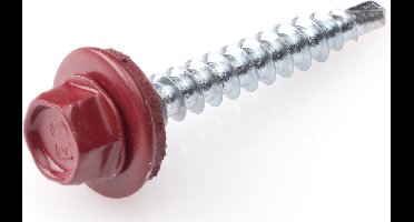 Damwand- Plaatschroeven Rood M/Ring 4.9X35mm - 50 stuks