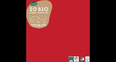 Duni servetten Red 3-laags 33x33