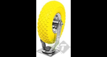 Zwenkwiel massief - PU Wiel - Anti lek wiel - 300mm hoog - 80mm breed - 260mm diameter - maat 3.00-4