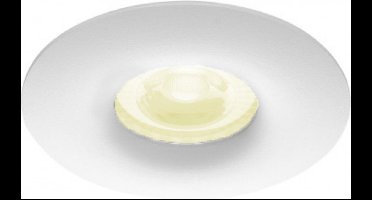 Inbouwspot Wilgot met Philips HUE White - voor badkamer / overkapping / buiten - spotje - Wit - rond - IP65 - GU10 - Buitendiameter: 82MM - boorgat: 70-75MM - min. Inbouwdiepte: 70MM