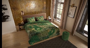 Pure dekbedovertrek oosterse/ arabische print - Lits jumeaux 240x200/220 cm - Groen - Microvezel