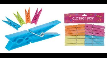 Basic Wasknijpers In 4 Kleuren 16 Stuks