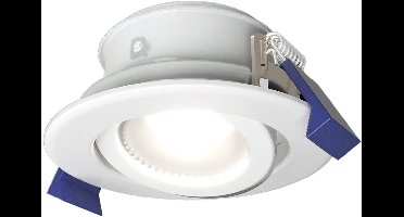 Lima LED inbouwspot - 4 Watt 345 Lumen - 6500K daglicht wit - GU10 - Dimbaar - Rond - Kantelbaar - IP64 Waterdicht - Wit - Voor binnen, buiten en badkamer