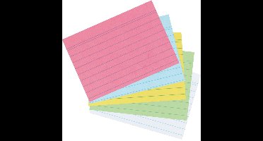 Herlitz Steekkaarten – A8 – Gelijnd – 200 Stuks – Assorti kleuren