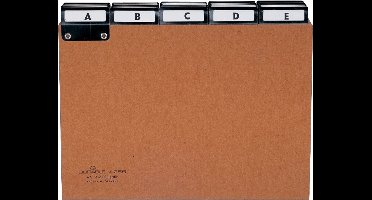 Leitregister A - Z aus Pressspan A5 quer braun