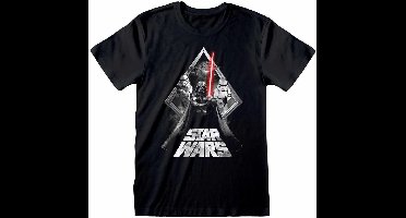 T-Shirt met Korte Mouwen Star Wars Galaxy Portal Zwart Uniseks - S
