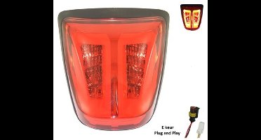 achterlicht led tube rood /zwart matt E-keur primav/sprin Power1