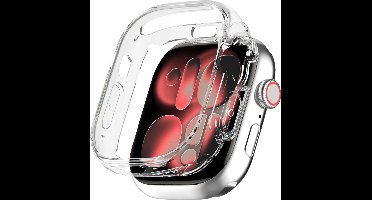 Hoesje - Geschikt voor Apple Watch 11 (46 mm) - Extra Sterk - Siliconen Case Cover - Smartwatch Full Bumper Hoes - Transparant