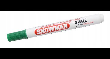 Sneeuwpop Permanent Marker Groen - Afgeschuinde Punt (1 stuk)