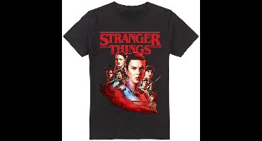 Stranger Things Hawkins Heroes Poster Heren T-shirt - zwart - L