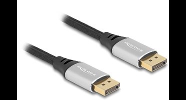 Delock DisplayPort kabel | DP2.1 (10K 60Hz) | UHBR10 (40Gbit/s) | metaal/nylon | 2 meter
