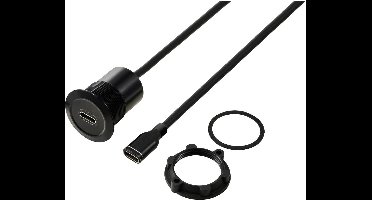TRU COMPONENTS TC-13376304 USB-C (3.1) bus/bus 1 m kabel zwart 1 stuk(s)