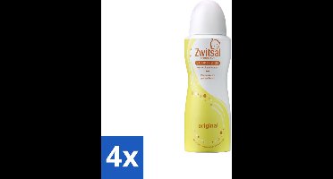 4 x Zwitsal Deodorant Original 100 ml - Zwitsal Deodorant Spray - Fris Geurend - Huidvriendelijk - Deodorant Spray - Tieners Deodorant