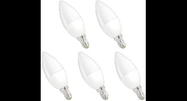 Spectrum LED Kaarslamp E14 1W - 230V - 90 Lumen - 4000K Neutraal Wit - Natuurlijk Licht - Energiezuinig - 5 stuks