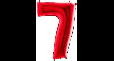 New Age Devi - Folieballon - Cijfer 7 - Rood - 86 cm