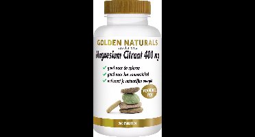 Golden Naturals Magnesium Citraat 400mg (360 veganistische tabletten)