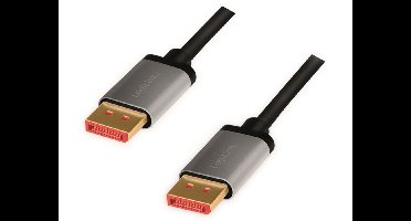 LogiLink DisplayPort AV Aansluitkabel [1x DisplayPort - 1x DisplayPort] 3 m Zwart/grijs