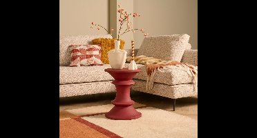 Bijzettafel Wenen - MDF - Rood/Bordeaux - 37 x 47 x 37 cm (BxHxD)