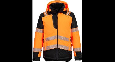 Portwest PW3 Hi-Vis Winterjack T160 - Oranje/Zwart - XXL