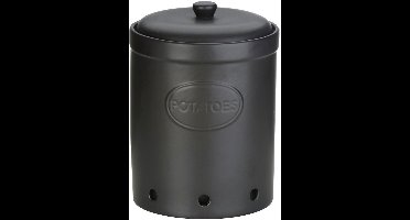 Bia collectie zwart stenen matte voorraadpot voor Aardappelen 23 x 32 cm Storage jar in Matte Black for Potatoes