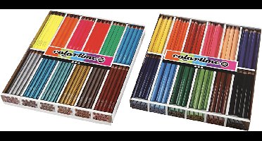 Kleurpotloden, vulling 4+5 mm, diverse kleuren, 288 stuk/ 1 doos