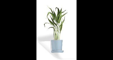 Muurstickers - Sticker Folie - Kamerplant - Bloempot - Wit - 20x30 cm - Plakfolie - Muurstickers Kinderkamer - Zelfklevend Behang - Zelfklevend behangpapier - Stickerfolie