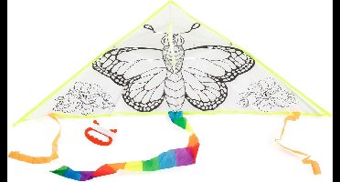 Kleur je eigen Vlieger - Vlinder