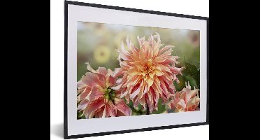 Fotolijst incl. Poster - Drie oranje dahlia's - 40x30 cm - Posterlijst