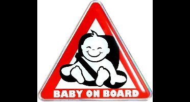 Non-branded Autosticker Baby On Board In Stoel 3d 6 X 6,5 Cm Rood