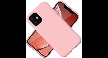 Hoesje Geschikt voor iPhone 12 / 12 Pro - Nano Liquid siliconen Backcover - Licht Roze