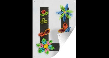 Tuin decoratie Hoofdletter U creatief - 30x40 cm - Tuindoek