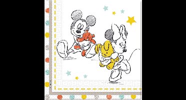 PROCOS - 20 Disney Baby kraamvisite servetten - Decoratie > Sfeerdecoratie