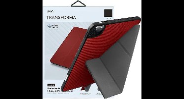 UNIQ - hoesje - Transforma iPad Pro - 11 - (2021) - Antimicrobieel - rood/koraalrood