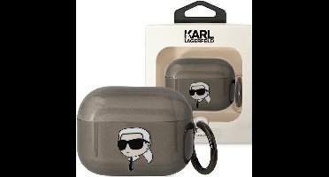 Karl - Lagerfeld - Karl's Head KLAPHNIKTCK hoesje voor AirPods Pro - 2 - zwart