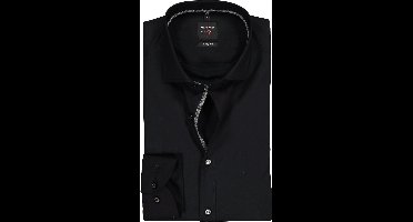 OLYMP Level 5 body fit overhemd - zwart (contrast) - Strijkvriendelijk - Boordmaat: 44