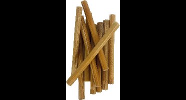 Petsnack - Hondensnacks - Geperste Kauwstaaf Met Zalm - Gedroogde Buffelhuid - 25.5 cm - 10 stuks