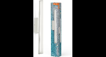 LEDVANCE Orbis Mirror light in white, 60 cm, aluminium housing, 10 W, 950 lm, IP44 protection rating, colour temp. adjustable via Click CCT (4,000 K & 3,000 K), infinitely dimmable via touch control