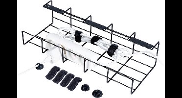 Kabelhouder Onder Het Bureau Metaal Zwart - Kabel Organiser - Clip - Kabelclip - Kabelgoot Bureau