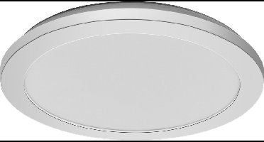 LEDVANCE ORBIS Disc wand-/plafondlamp met LED, chroom, 22W, 1800lm, 3000/4000K, verstelbaar via wandschakelaar met Click CCT, 30cm diameter, IP44 bescherming voor badkamers, inclusief schroeven/pluggen