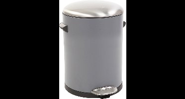 EKO - Belle Deluxe pedaalemmer 5 liter - Steel Plastic - grijs, sandcoated - Prullenbak