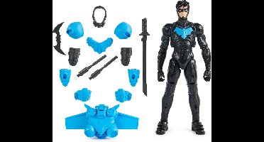 DC Batman Adventures - Nightwing-actiefiguur van 30 cm met 15 pantseraccessoires en 17 scharnierpunten