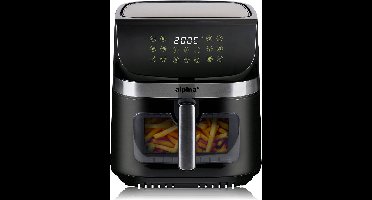 alpina Airfryer XXL - Heteluchtfriteuse 9L - Air Fryer 6 Personen en Meer - Heteluchtoven met Digitaal Touchscreen - Instelbare Temperatuur 60 tot 200 Graden - 8 Kookprogramma's