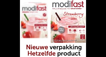 Modifast Intensive Milkshake Aardbei - 2 x 8 x 55 gr - Voordeelverpakking