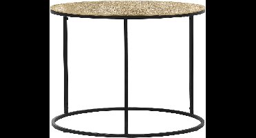 Bijzettafel - Torna Pado - Rond - 60cm - Zwart/Goud - Metaal