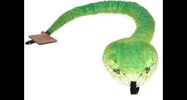 Wild Repbulic Groefkopadder knuffel - groen - 137 cm - pluche - knuffeldier - slangen