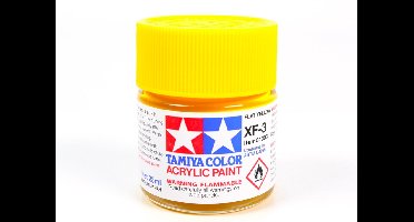 Tamiya Hobbyverf Acrylverf - XF-3 Yellow - Matt - Acryl - 23ml Verf potje - 23 ml